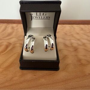 Jenny Bird Polished Silver Triple Hoop Earrings